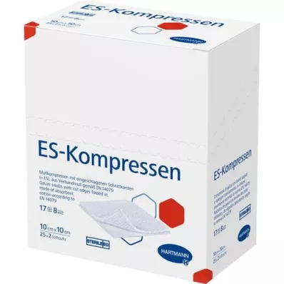 ES-KOMPRESSEN stérile 10x10 cm 8 fois, 25X2 pc