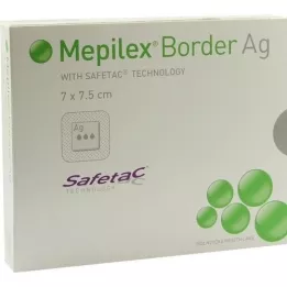 MEPILEX Connexion en mousse Border Ag 7x7,5 cm stérile, 5 pc