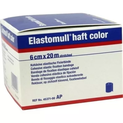 ELASTOMULL manche couleur 6 cmx20 m papier de fixation bleu, 1 pièce ELASTOMULL manche couleur 6 cmx20 m papier de fixation bleu, 1 pièce
