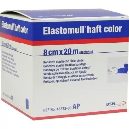 ELASTOMULL manche couleur 8 cmx20 m papier de fixation bleu, 1 pièce