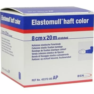 ELASTOMULL manche couleur 8 cmx20 m papier de fixation bleu, 1 pièce