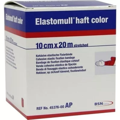 ELASTOMULL manche couleur 10 cmx20 m papier de fixation rouge, 1 pièce