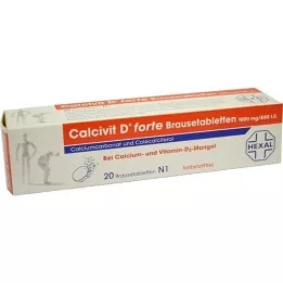 CALCIVIT Comprimés effervescents D forte, 20 pc