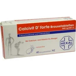 CALCIVIT Comprimés effervescents D forte, 40 pc