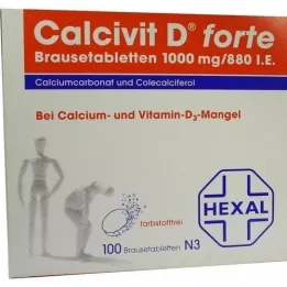 CALCIVIT Comprimés effervescents D Forte, 100 pc