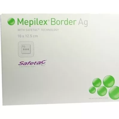 MEPILEX Connexion en mousse Border Ag 10x12,5 cm stérile, 5 pc MEPILEX Connexion en mousse Border Ag 10x12,5 cm stérile, 5 pc