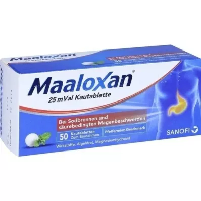 MAALOXAN Comprimés à croquer 25 mVal, 50 pc MAALOXAN Comprimés à croquer 25 mVal, 50 pc