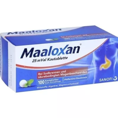 MAALOXAN Comprimés à croquer 25 mVal, 100 pc MAALOXAN Comprimés à croquer 25 mVal, 100 pc