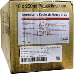 ISOTONISCHE Solution saline 0,9% plastique inf. solution, 10X250 ml