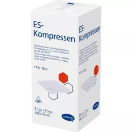 ES-KOMPRESSEN non stérile 7,5x7,5 cm 12 fois, 100 pc