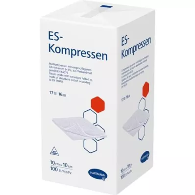 ES-KOMPRESSEN non stérile 10x10 cm 16 fois, 100 pc ES-KOMPRESSEN non stérile 10x10 cm 16 fois, 100 pc
