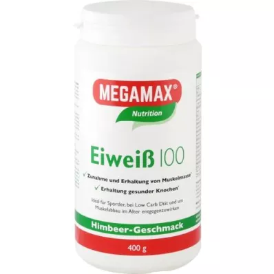 EIWEISS 100 poudre de quark framboise Megamax, 400 g