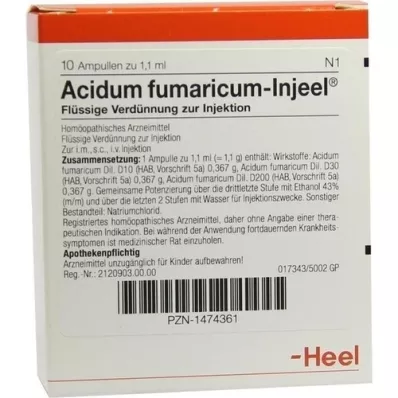 ACIDUM FUMARICUM INJEEL Ampoules, 10 pc