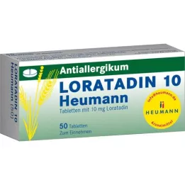 LORATADIN 10 comprimés Heumann, 50 pc