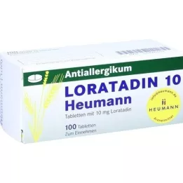 LORATADIN 10 comprimés Heumann, 100 pc