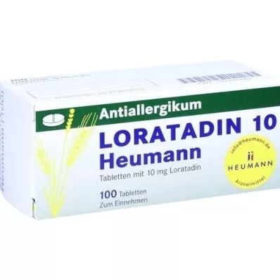 LORATADIN 10 comprimés Heumann, 100 pc