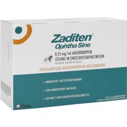 ZADITEN ophtha sine 0,25 mg/ml gouttes oculaires dose unique, 20 pc