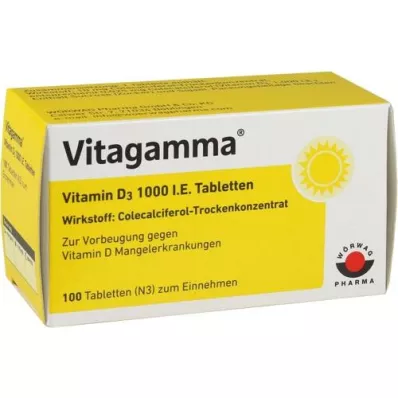 VITAGAMMA Vitamine D3 1 000 UI comprimés, 100 pièces