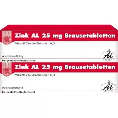 ZINK AL Comprimés effervescents de 25 mg, 40 pc