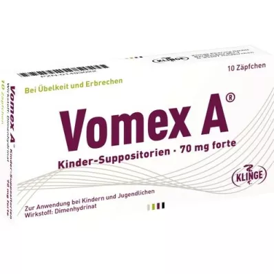 VOMEX A Suppositoires pour enfants 70 mg forte, 10 pc