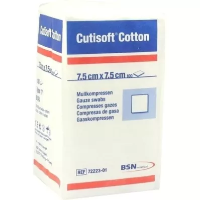 CUTISOFT Coton compr.7,5x7,5 cm non stérile, 100 pc