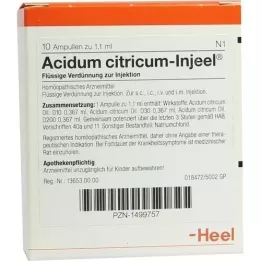 ACIDUM CITRICUM INJEEL Ampoules, 10 pc