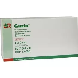 GAZIN Gaze comp.5x5 cm stérile 12 fois, 40x2 pièces