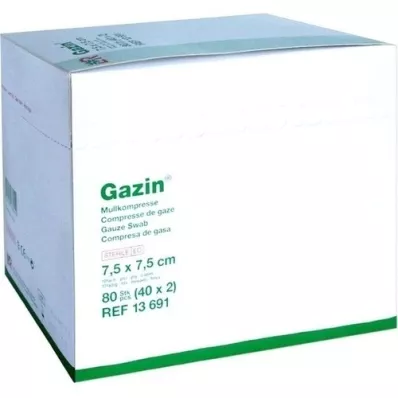 GAZIN Gaze comp. 7,5x7,5 cm stérile 12 fois, 40x2 pc