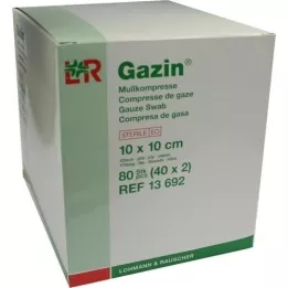 GAZIN Gaze comp. 10x10 cm stérile 12 fois, 40x2 pièces