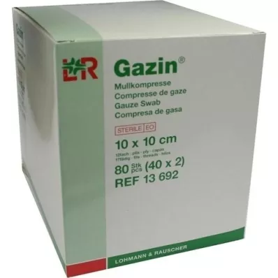 GAZIN Gaze comp. 10x10 cm stérile 12 fois, 40x2 pièces GAZIN Gaze comp. 10x10 cm stérile 12 fois, 40x2 pièces