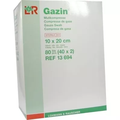 GAZIN Gaze comp. 10x20 cm stérile 12 fois, 40x2 pièces