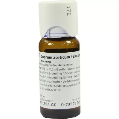 CUPRUM ACETICUM/Mélange de Zincum valerianicum, 50 ml
