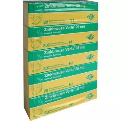 ZINKBRAUSE Comprimés effervescents Verla 25 mg, 100 pc