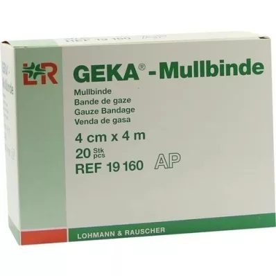 MULLBINDEN GEKA 4 cmx4 m, 20 pièces MULLBINDEN GEKA 4 cmx4 m, 20 pièces