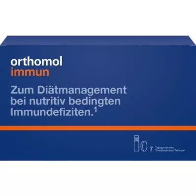 ORTHOMOL Pack combiné bouteille/comprimé immunitaire.