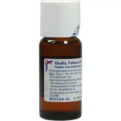 OXALIS FOLIUM Teinture externe 20%, 50 ml OXALIS FOLIUM Teinture externe 20%, 50 ml