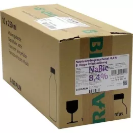 NATRIUMHYDROGENCARBONAT B.Braun 8,4% verre, 10X250 ml