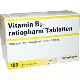 VITAMIN B6-RATIOPHARM 40 mg comprimés pelliculés, 100 pc
