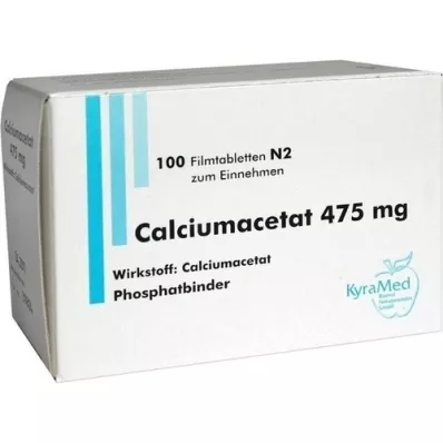 CALCIUMACETAT 475 mg comprimés pelliculés, 100 pc