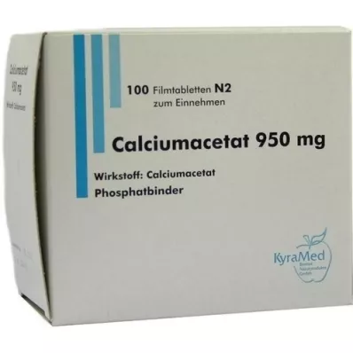 CALCIUMACETAT Comprimés pelliculés à 950 mg, 100 pc