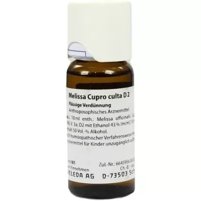 MELISSA CUPRO culta D 2 Dilution, 50 ml