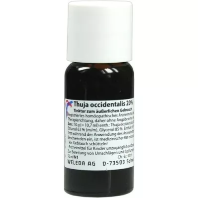 THUJA OCCIDENTALIS Teinture externe 20%, 50 ml