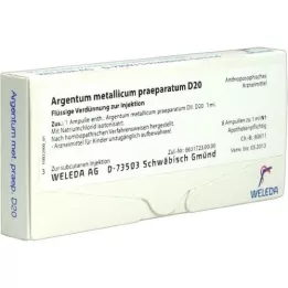 ARGENTUM METALLICUM praeparatum D 20 ampoules, 8 pc
