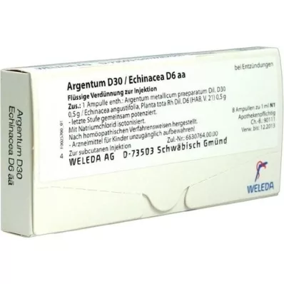 ARGENTUM D 30/ECHINACEA D 6 ampoules AA, 8 pc