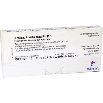 ARNICA PLANTA total Rh D 6 ampoules, 8X1 ml