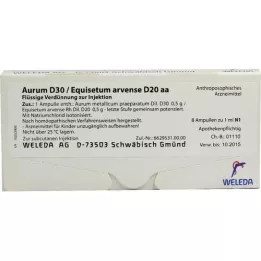 AURUM D 30/Equisetum arvense D 20 ampoules aa, 8X1 ml