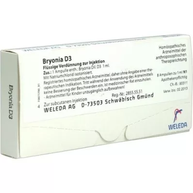 BRYONIA D 3 ampoules, 8X1 ml