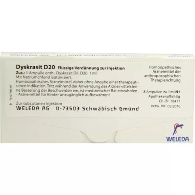 DYSKRASIT D 20 ampoules, 8X1 ml