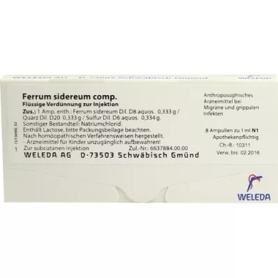 FERRUM SIDEREUM COMP.Ampoules, 8X1 ml