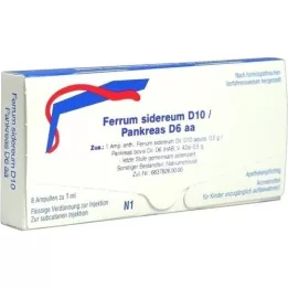 FERRUM SIDEREUM D 10/Pancréas D 6 ampoules aa, 8X1 ml
